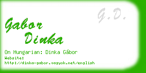 gabor dinka business card